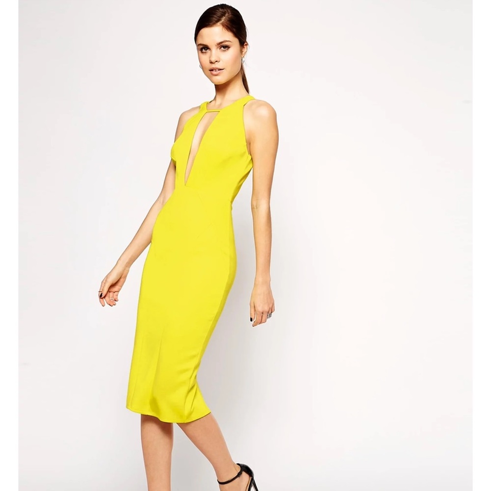 ASOS Plunge Scuba Midi Dress, New without tags.